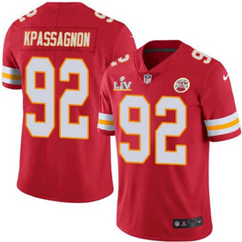 Super Bowl LV 2021 Men Kansas City Chiefs #92 Tanoh Kpassagnon Red Limited Jersey->kansas city chiefs->NFL Jersey